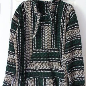 Green/Tan Baja Hoodie (Drug Rug)
